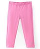 UCB Cotton Knit Full Length Logo Printed Leggings - Pink