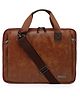 VISMIINTREND Stylish Unisex Vegan Leather Laptop Bag - Tan