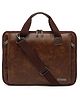 VISMIINTREND Stylish Unisex Vegan Leather Laptop Bag  - Coffee Brown