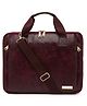VISMIINTREND Stylish Unisex Vegan Leather Laptop Bag - Wine