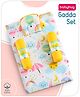 Babyhug Cotton Bedding Set Sunny Day Theme Print - White