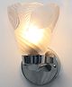 Shree Kala Home Décor Chrome Shunk Design Glass Wall sconce Light