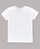 KAVEE Pure Cotton   Half Sleeves Solid  Bio Washed Tee - White