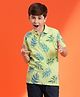 Lil Tomatoes Cotton Half Sleeves Leaves Printed Tee - Alogel