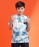 Lil Tomatoes Half Sleeves Tie And Dye Cotton Tee - Blue