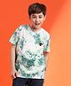 Lil Tomatoes Half Sleeves Tie And Dye Cotton Tee - Green
