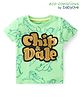 Babyoye Disney 100% Cotton Knit Half Sleeves T-Shirt with Chip N Dale With Foil Print - Green
