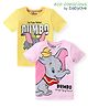 Babyoye Disney 100% Cotton Knit Half Sleeves T-Shirt with Dumbo Graphics Pack of 2 - Multicolour