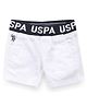 US Polo Assn Cotton Knit Logo Embroidered Shorts - White