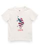 US Polo Assn Cotton Knit Half Sleeves T-Shirt Logo Print - White