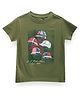 US Polo Assn Cotton Knit Half Sleeves T-Shirt Helmet Print - Dark Green