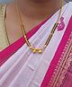 Digital Dress Room Short Mangalsutra Designs Simple Mangalsutra Gold Plated Necklace maharashtrian style vati pendant black beads gold chain Gold Mangalsutra Latest Designs For Women (18 Inches)
