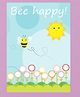Kadambaby Wall Poster Be Happy Print - Blue