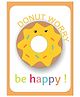 Kadambaby Wall Poster Be Happy - White Orange