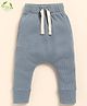 Cot & Candy Organic Cotton  Ribbed Leggings -  Aqua Blue