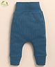 Cot & Candy Organic Cotton  Ribbed Leggings - Denim Blue