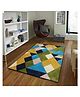 Presto Bazaar Geometric Green Hand Tufted Wool Carpet