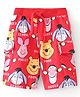 Babyhug Disney 100% Cotton Knit  Shorts with Winnie the Pooh  Print- Red
