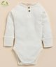 Cot & Candy Organic Cotton Full Sleeves Solid Onesie - White