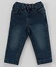 Babyhug Full Length Denim Washed Jeans with Stretch - Blue