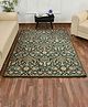 Presto Bazaar Green and Gold Traditional Polyester Carpet