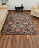 Presto Bazaar Grey and Orange Traditional Polyester Carpet