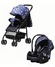 Polka Tots Click Clack Multipurpose Travel System Space Printed 1 Click Fold Stroller And Car Seat  Blue