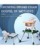 5 in 1 Baby Chair with 5 Point Safety Harness - Green| Study cum Gaming Table| Easy to Assemble| Removable Double Food Tray| Removable Cushion