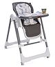 Babyhug Smart 3-in-1 High Chair with Swing for Baby, Adjustable Height, Dual Tray, Reclinable Backrest & Footrest Feeding Chair for 6 Months - 5 Years Kids - Grey