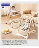 Babyhug Smart 3-in-1 High Chair with Swing for Baby, Adjustable Height, Dual Tray, Reclinable Backrest & Footrest Feeding Chair for 6 Months - 5 Years Kids - Creame