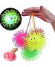 Sanjary Set of 4 Flashing Light Up Puffer Ball Squeezable Toy Glow in The Dark for Kids-Color May Vary