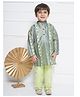 AJ Dezines Full Sleeves Motif Printed Kurta With Pyjama Set - Green