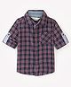 INFINITY Full Sleeves Checked Shirt - Navy Blue