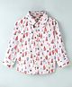 INFINITY Cotton Woven Full Sleeves Ship Printed  Shirt - White