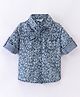 INFINITY Cotton Woven Full Sleeves Floral Printed Shirt - Blue