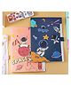 Ji and Ja Space Theme File Folder with Button Lock Certificates Holder with 6 Pockets, Office Documents File, Expandable Folders for Documents (Pack of 1) (Random Colour)