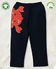 Pranava 100% Organic Cotton Crab Embroidered Pant - Navy Blue