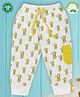 Pranava 100% Organic Cotton Seahorse Printed Pant  - White