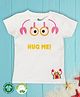 Pranava 100% Organic Cotton Half Sleeves Crab Printed Tee - White
