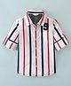 INFINITY Cotton Woven Full Sleeves Striped Shirt - White