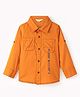 INFINITY Cotton Woven Full Sleeves Placement Text  Shirt - Mustard