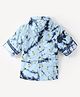 INFINITY Cotton Woven Full Sleeves Tie Dye Shirt - Blue