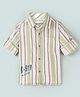 INFINITY Cotton Woven Full Sleeves Striped Shirt - White