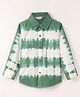 INFINITY Cotton Woven Full Sleeves Tie & Dye Shirt - Olive Green