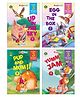 Majestic book club Phonics First Reading Book of 3 letter words reading book, set of 4 books for early readers with activity. LARGE FONT SIZE.