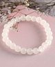 NVR White Marbel Crystal Elasticated Bracelet - White