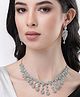 NVR women silver plated & Truquoise CZ stone handcrafted jewellery set - Truquoise
