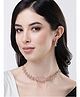 NVR women gold plated CZ stone handcrafted jewellery set - Gold