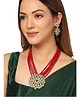 NVR Women Gold-Plated Kundan Studded Jewellery Set - Gold