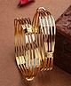NVR Women Set Of 2 Gold Plated Artificial Stones Studded Bangles - Gold